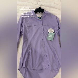 Women’s brand new button down long sleeve, Size medium